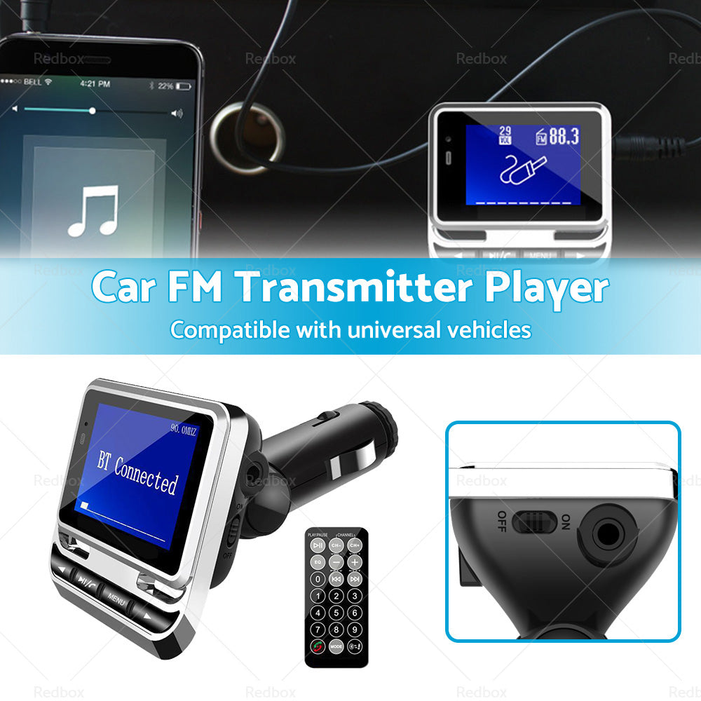 Handsfree Wireless Bluetooth-compatible Car FM Transmitter MP3 Player USB Charge-2