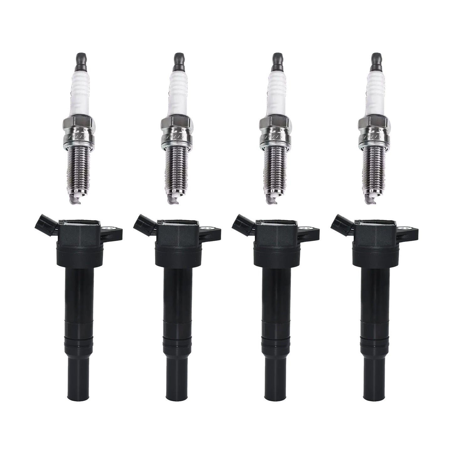 4x Ignition Coils&4x Spark Plug Suitable for Hyundai Elantra Kia Soul 273002E000-1