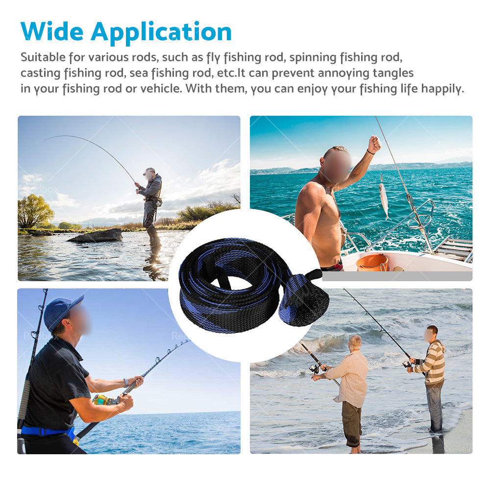 5Pcs 190cm Fishing Rod Cover Rod Sleeve Rod Sock Pole Glove Protector Tools-3