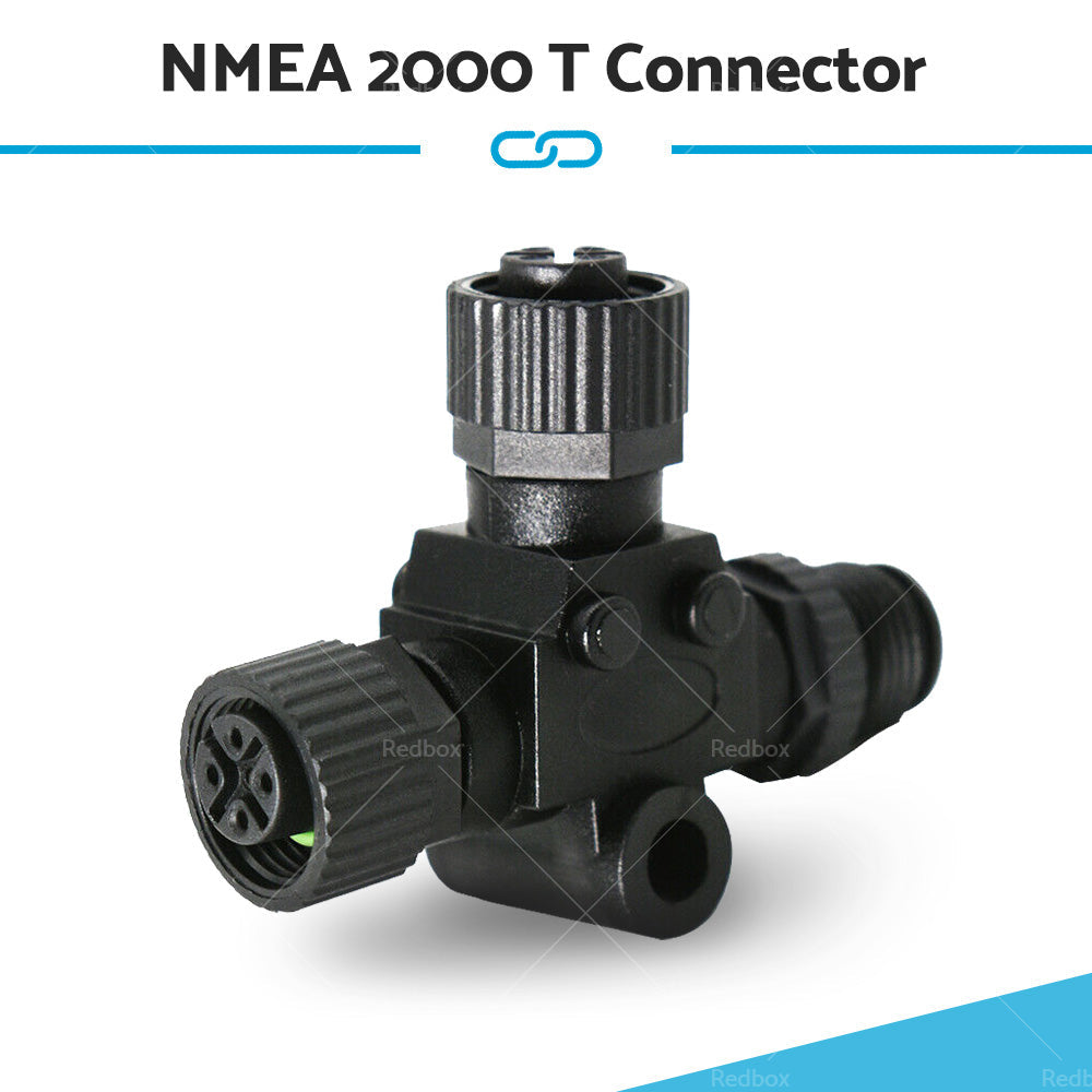 NMEA2000 5 Pins T Connector for Garmin Lowrance Simrad B and G Navico Networks Black-3