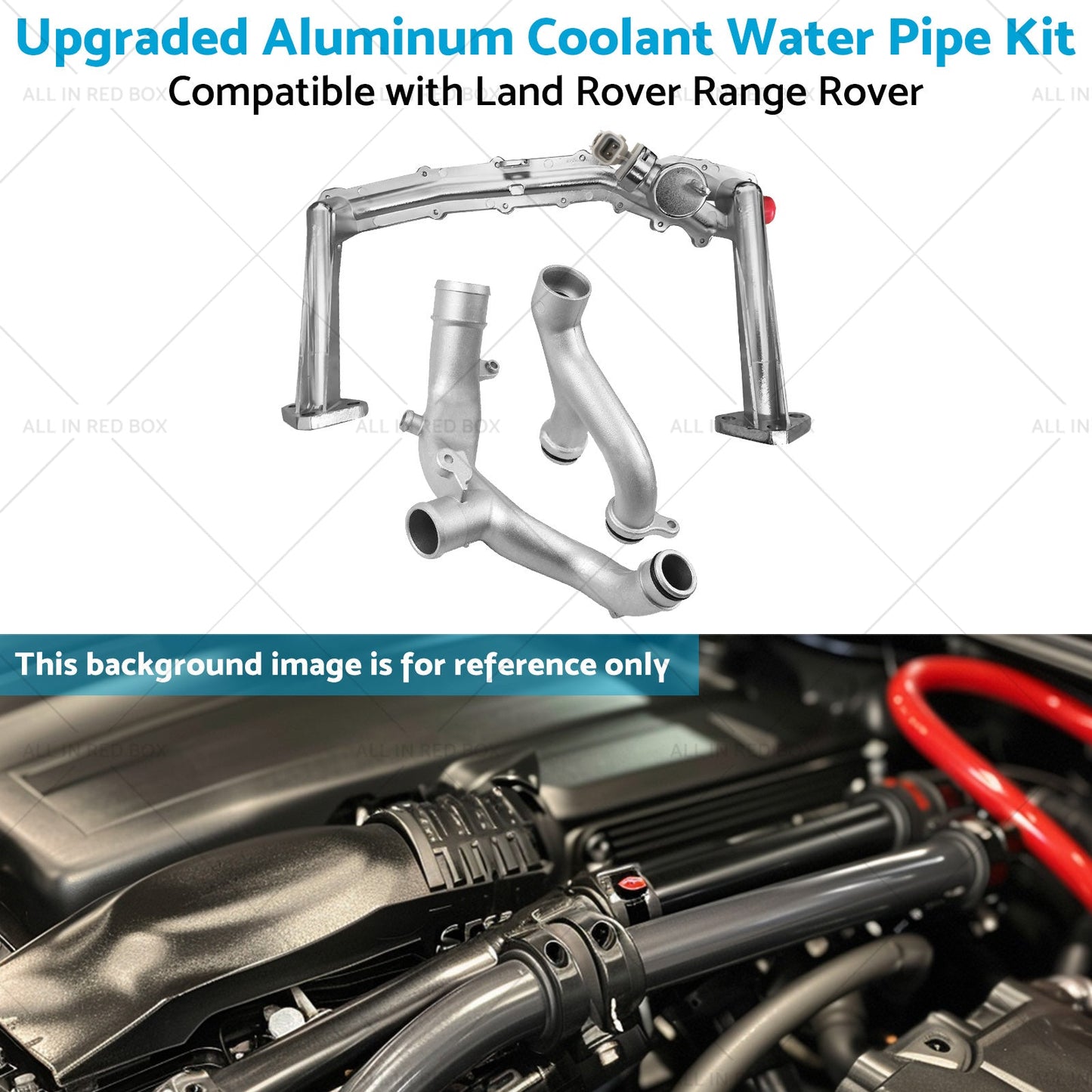 Upgraded Aluminum Coolant Water Pipe Kit Suitable for Land Rover Range Rover 3L-4