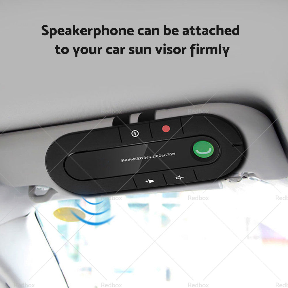Bluetooth-compatible Handsfree Speaker MP3 Player Sun Visor Clip Car Charger-4