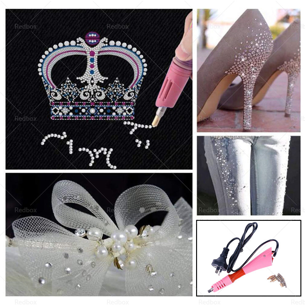 Applicator Wand Heat Gun for Hot fix Hotfix Rhinestone Crystal Tool AU plug-0