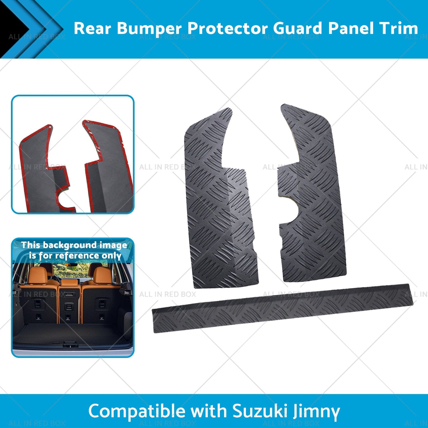 Bumper Protector Guard Panel Trim Alloy Rear Suitable for Suzuki Jimny 19-23-1