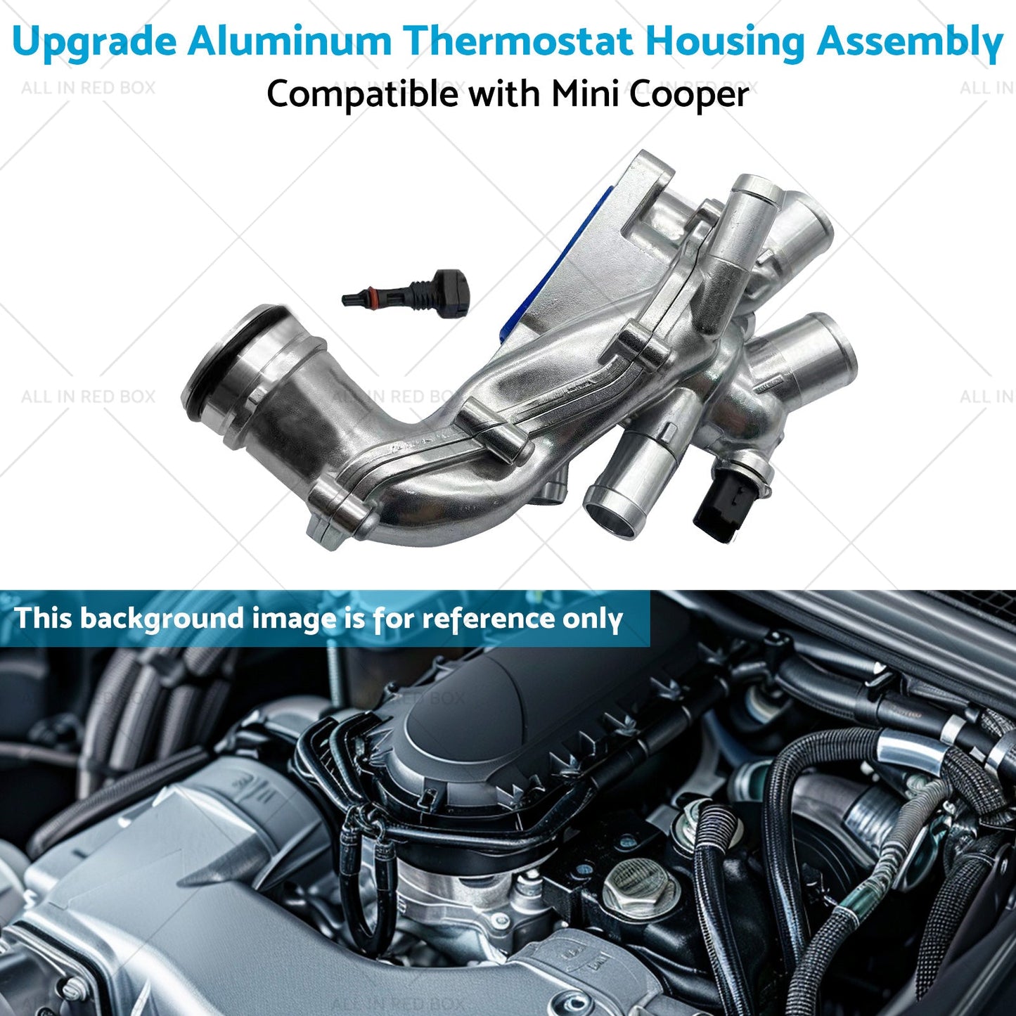 Upgrade Aluminum Thermostat Housing Assembly Suitable for Mini Cooper 2007-2013-4