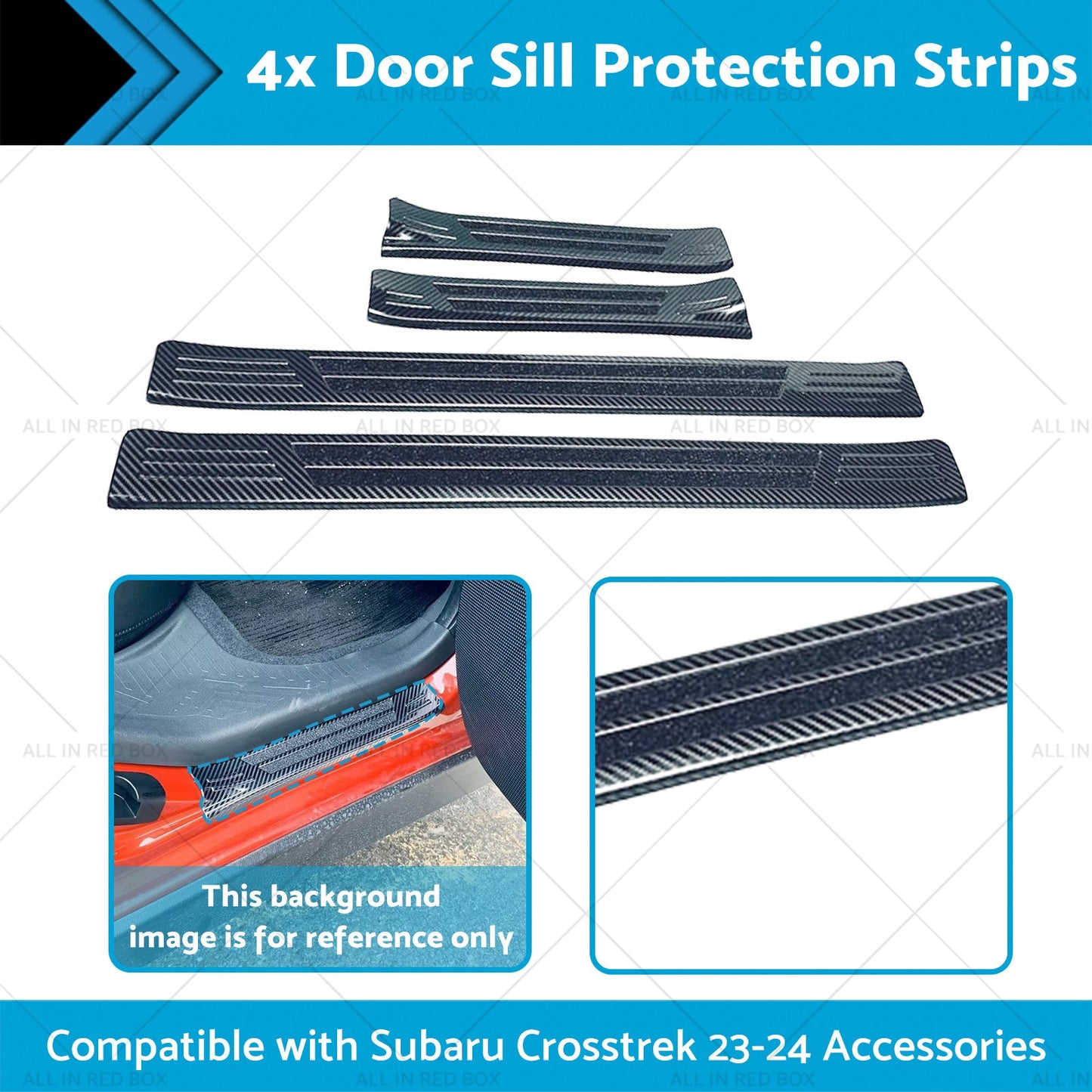 4PCS Door Sill Protection Strips Suitable for Subaru Crosstrek 23-24 Accessories-1