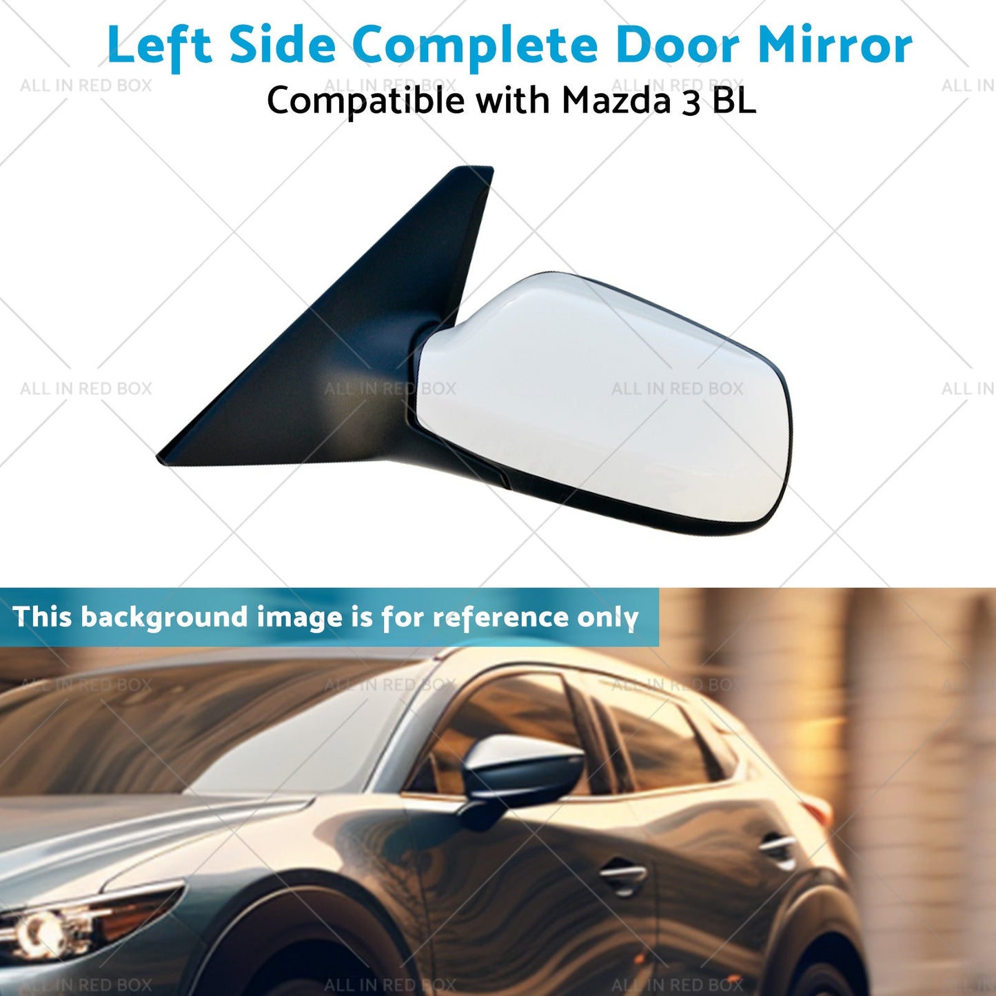 Left Door Mirror Suitable for Mazda 3 BL 2009-2013 NO Indicator White-4