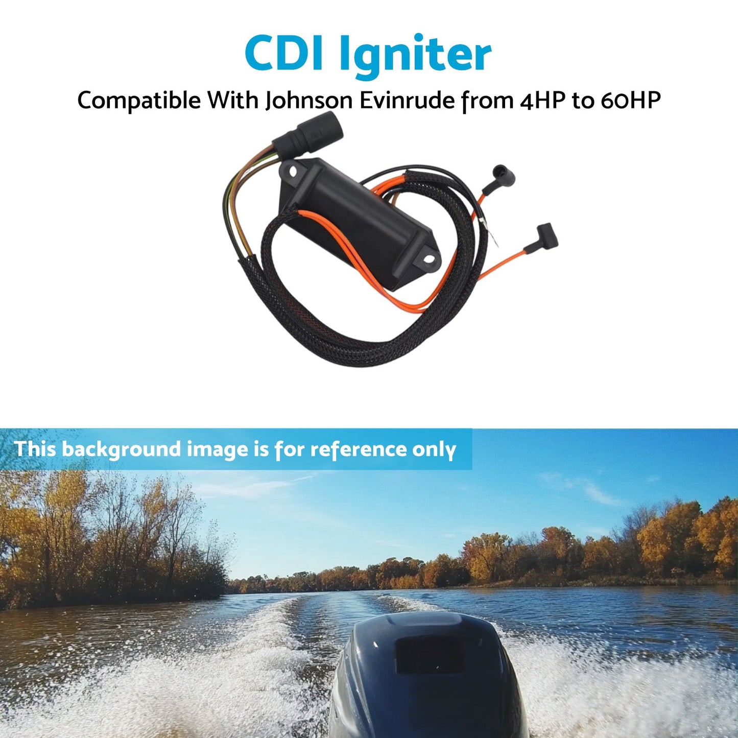 CDI Igniter Suitable For Johnson Evinrude 15HP 20HP 25HP 1985-1988 586697-4