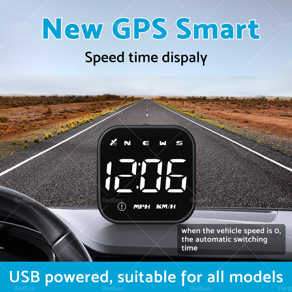 HUD Head Up Display Car LED Digital GPS Speedometer Universal Overspeed Alarm-3
