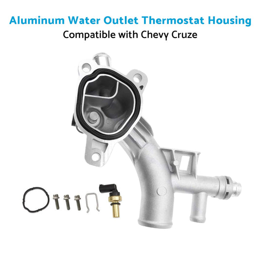 Water Outlet Thermostat Housing Aluminum Suitable for Chevy Cruze 1. 4L 11-18-1