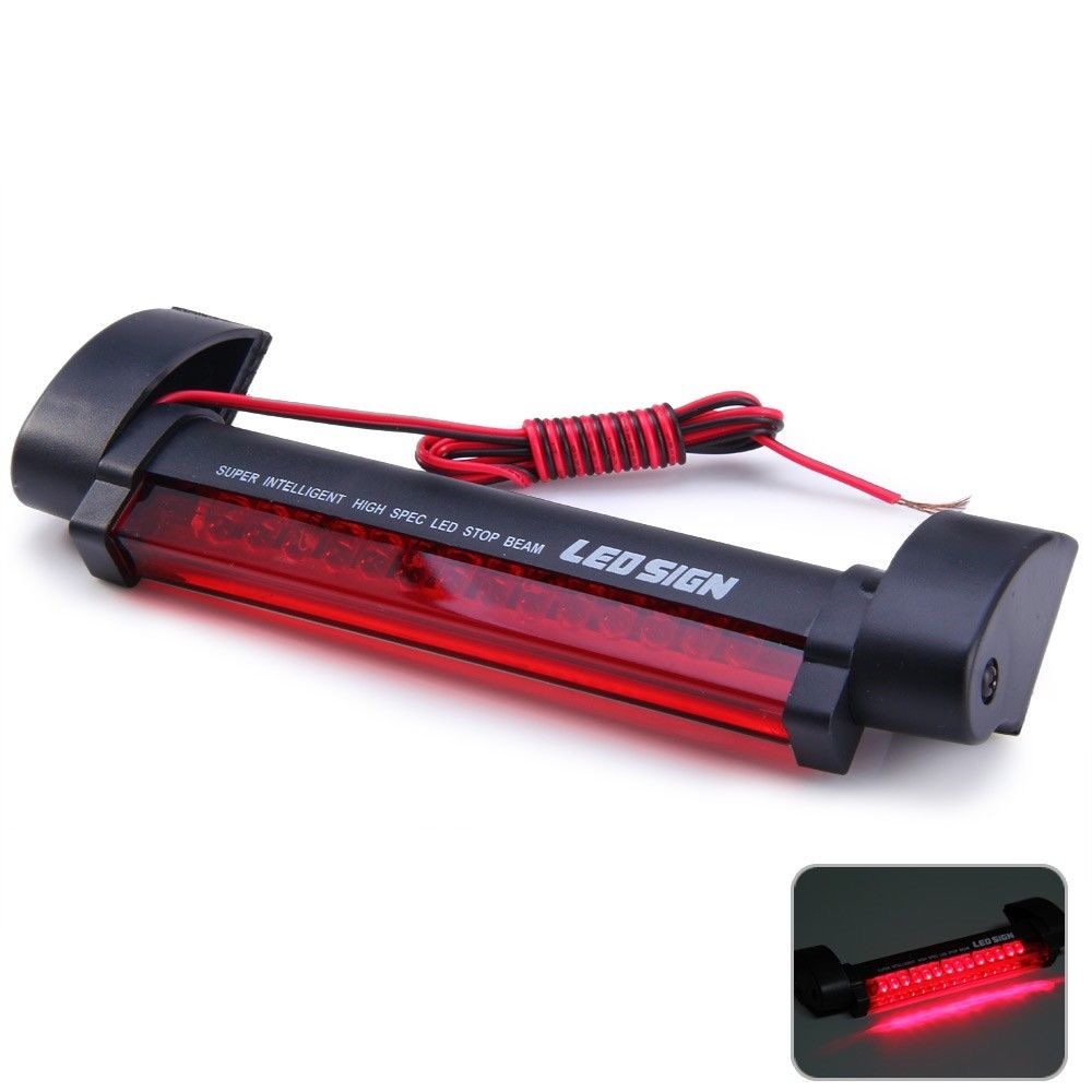 Universal 12V 14 LED High Mount Third Brake Stop Tail Light Lamp Red Suitable For Car Rear-4