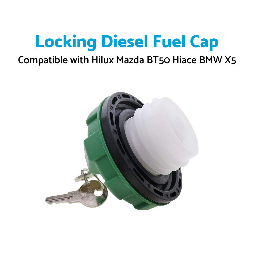Locking Diesel Fuel Cap Suitable For Toyota Hilux, Mazda BT-50, Hiace, Ford Ranger, BMW X5-3