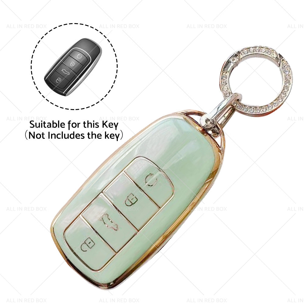 TPU Car Remote Key Fob Case Cover Suitable For Chery Omoda 5 Green-2