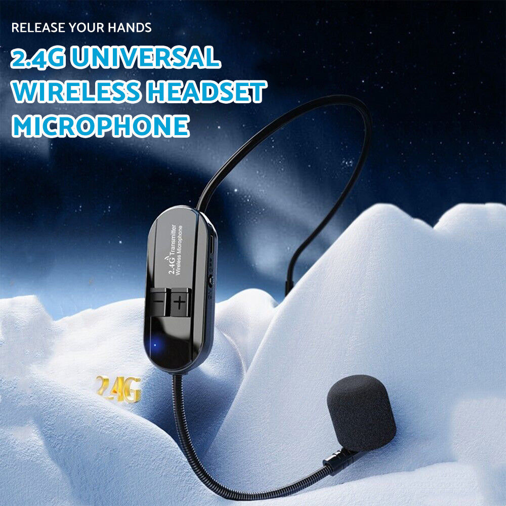 Pro Audio Equipment Wireless Microphone 2. 4G For Voice Teach Outdoor Headset Mic-3