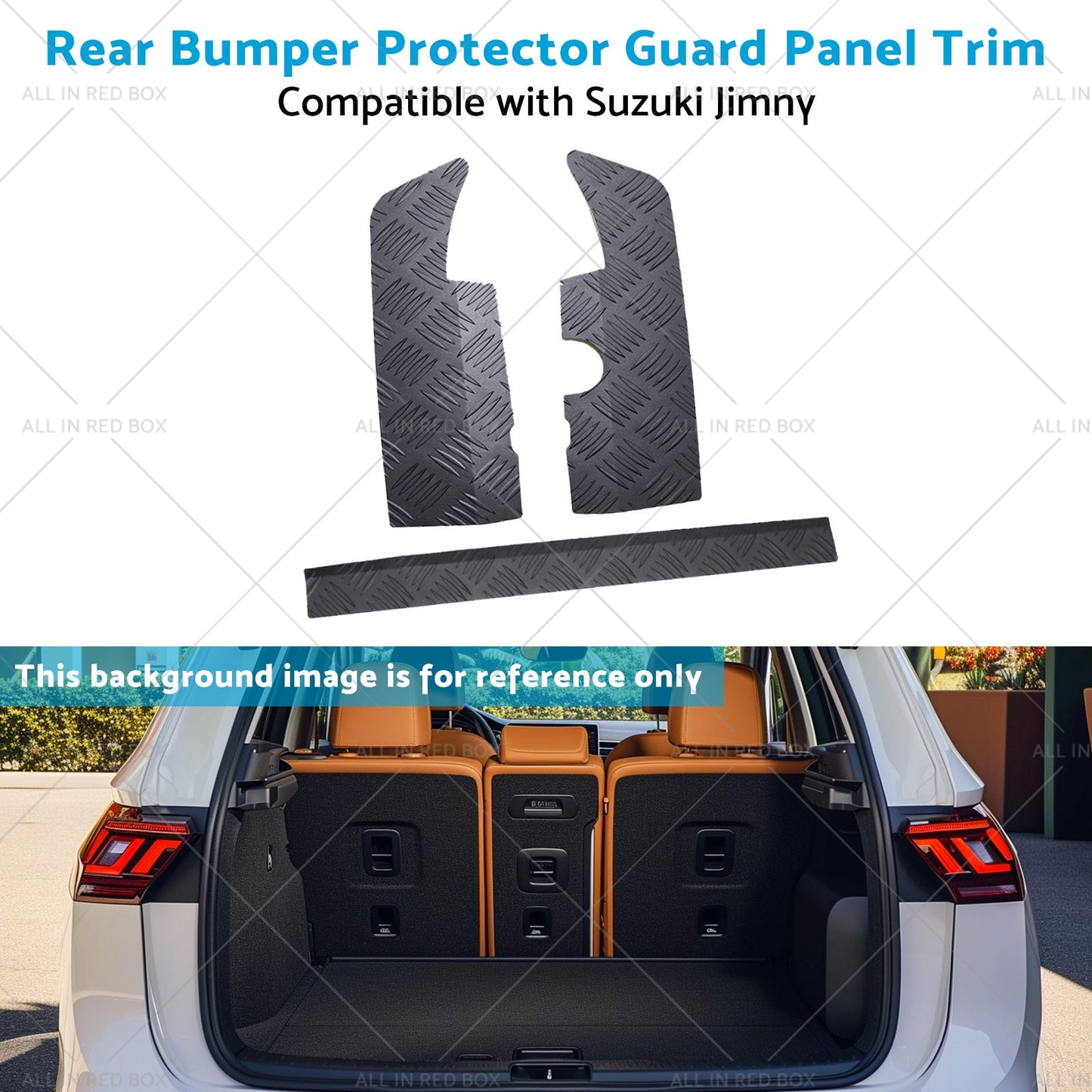 Bumper Protector Guard Panel Trim Alloy Rear Suitable for Suzuki Jimny 19-23-4