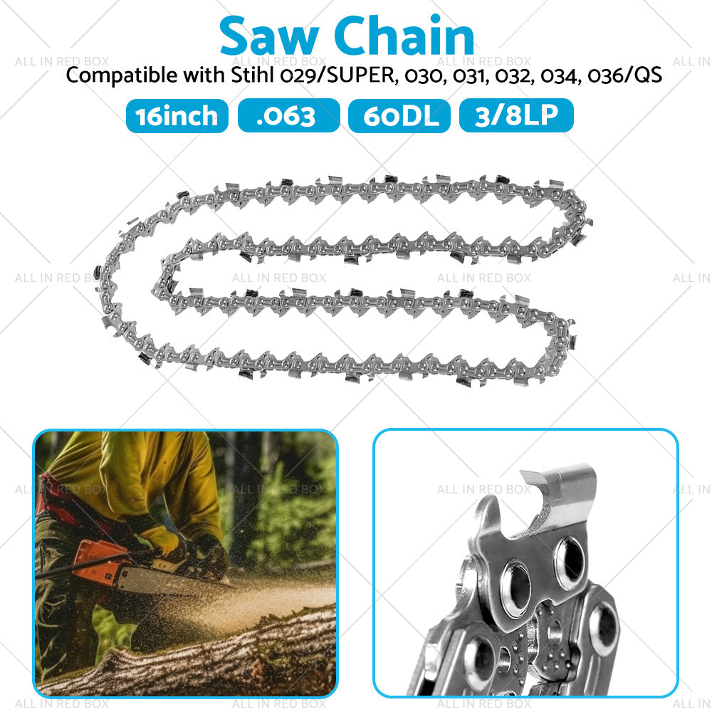 Tungsten Chainsaw Chain Semi Chisel 3 8. 063 60 DL Suitable for STIHL 16inch-3
