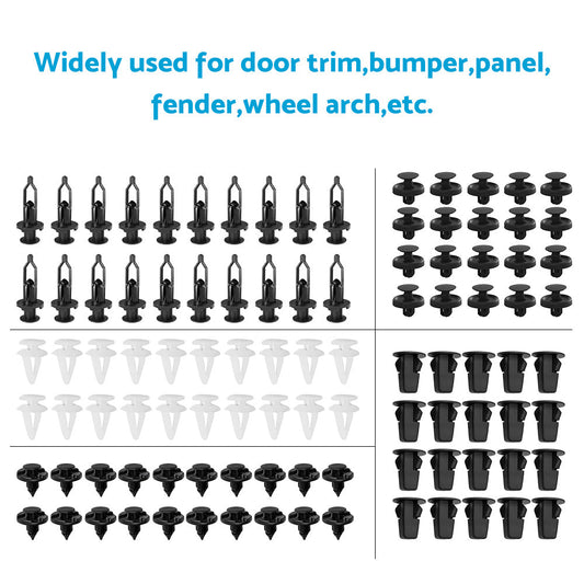 100PCS Panel Clip Lock Nut Splash Guard Push Rivet Suitable For Toyota Lexus-1