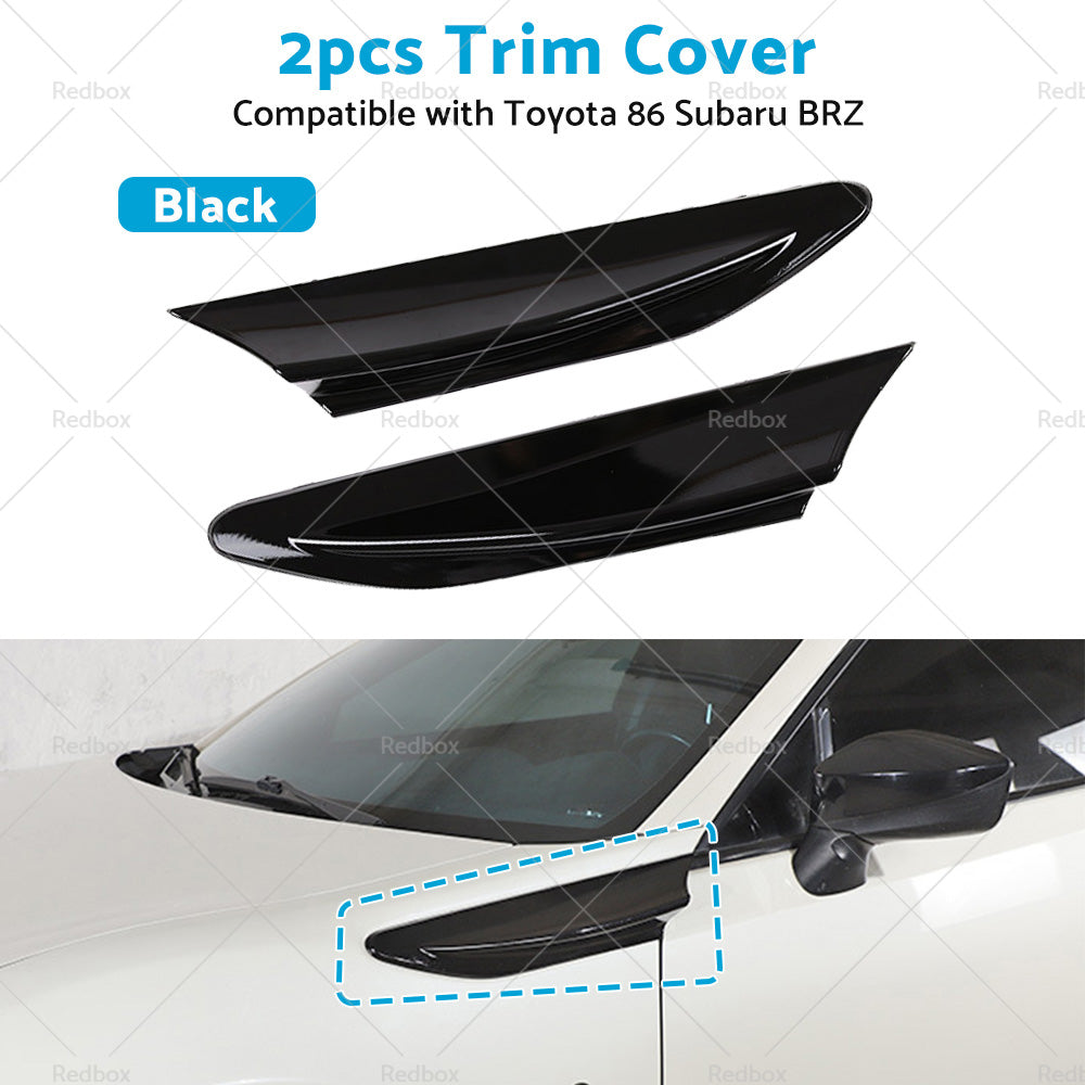 Black Car Side Fender Fin Vent Trim Suitable For Toyota 86 Subaru BRZ 2012-2020-4