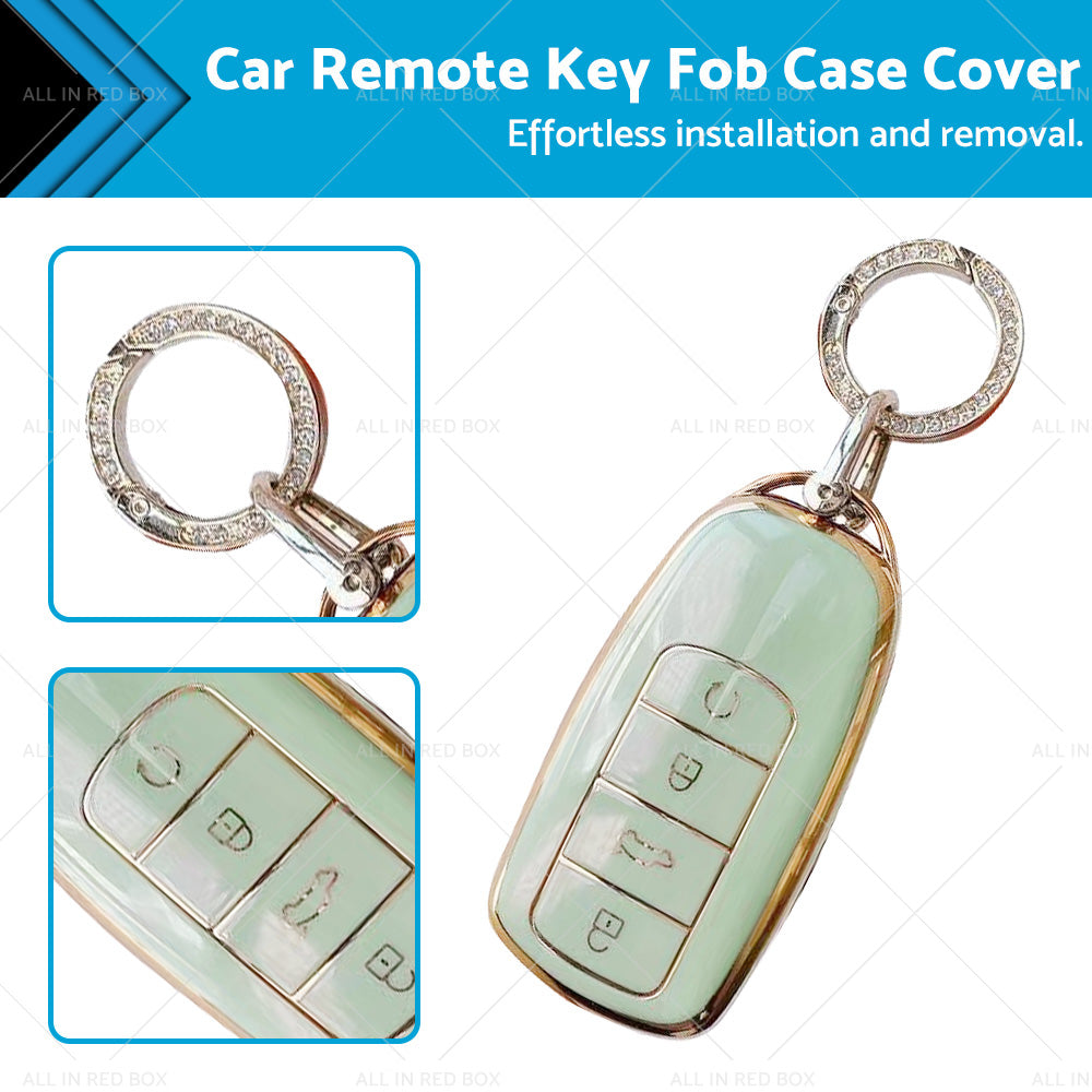 TPU Car Remote Key Fob Case Cover Suitable For Chery Omoda 5 Green-0