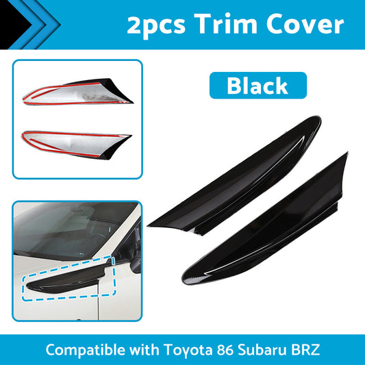 Black Car Side Fender Fin Vent Trim Suitable For Toyota 86 Subaru BRZ 2012-2020-1