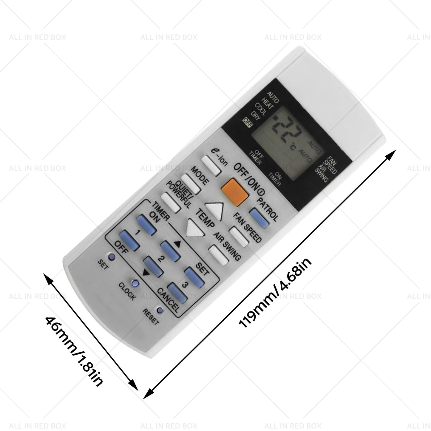 A or C Air Conditioner Remote Replacement Suitable for Panasonic A75C3012, A75C3762-4