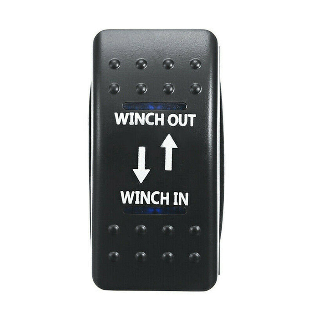 7-Pin Winch In Out Rocker Switch Blue LED Rocker Toggle Switch 12V-24V ON OFF ON-1