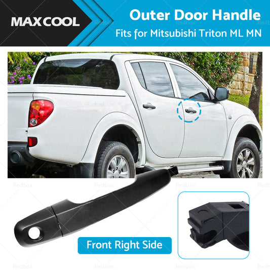 Black Front Right Outer Door Handle Suitable For Mitsubishi Triton ML MN 06-15-0