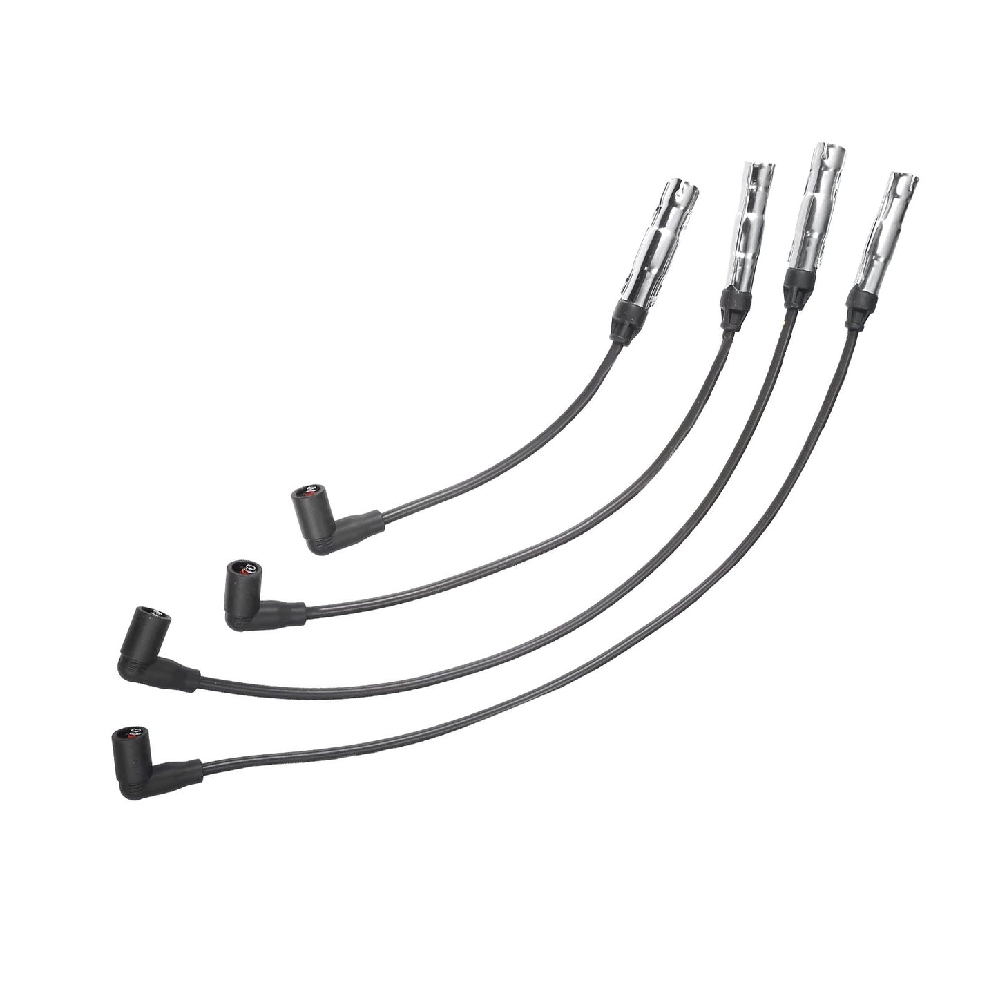 4pcs 7mm Ignition Spark Plug Wire Suitable For VW Beetle Golf Jetta 2.0 L4 98-15-2