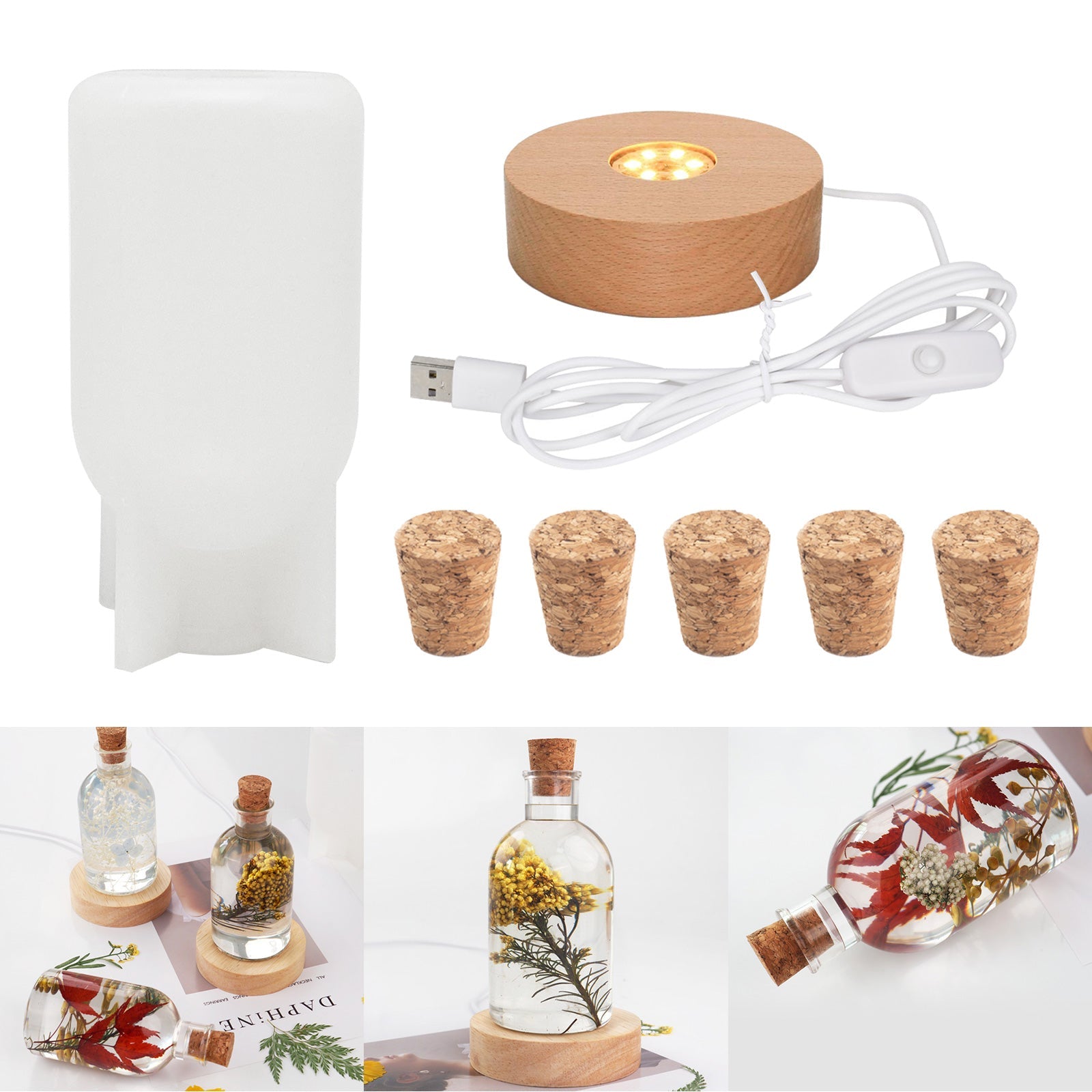 Snowflake Silicone Pendant Mold Making Jewelry Resin Necklace Mould Craft DIY 3D-53