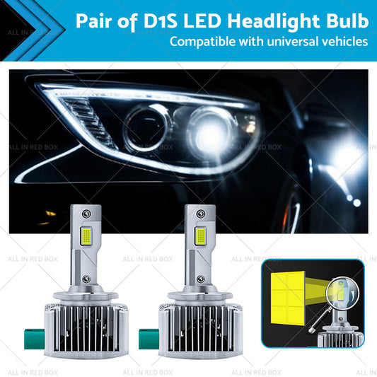 Pair of 6000K For Replace HID Xenon D1S LED Headlight Bulbs Conversion 90W 2pcs-0
