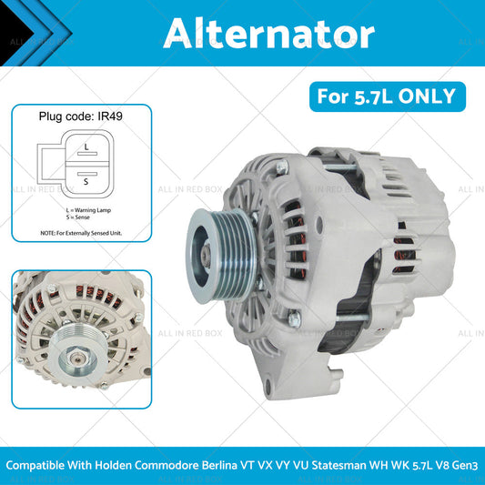 ALTERNATOR fit HOLDEN COMMODORE 5. 7L V8 Gen 3 III ENGINE LS1 5. 7L VT VX VY VU-0