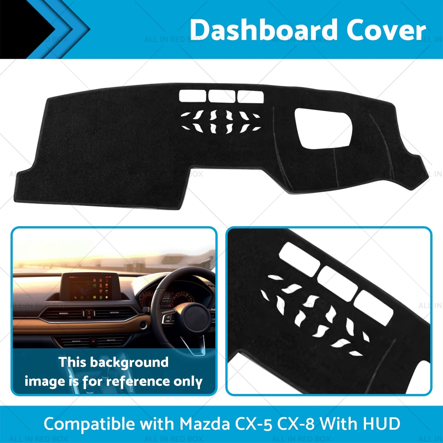 Dash Mat Dashmat Dashboard Cover Suitable For Mazda CX-5 CX-8 With HUD 2017-2022-2