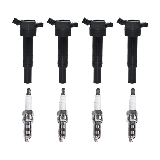 4x Ignition Coils&4x Spark Plug Suitable for Hyundai Elantra Kia Soul 273002E000-0