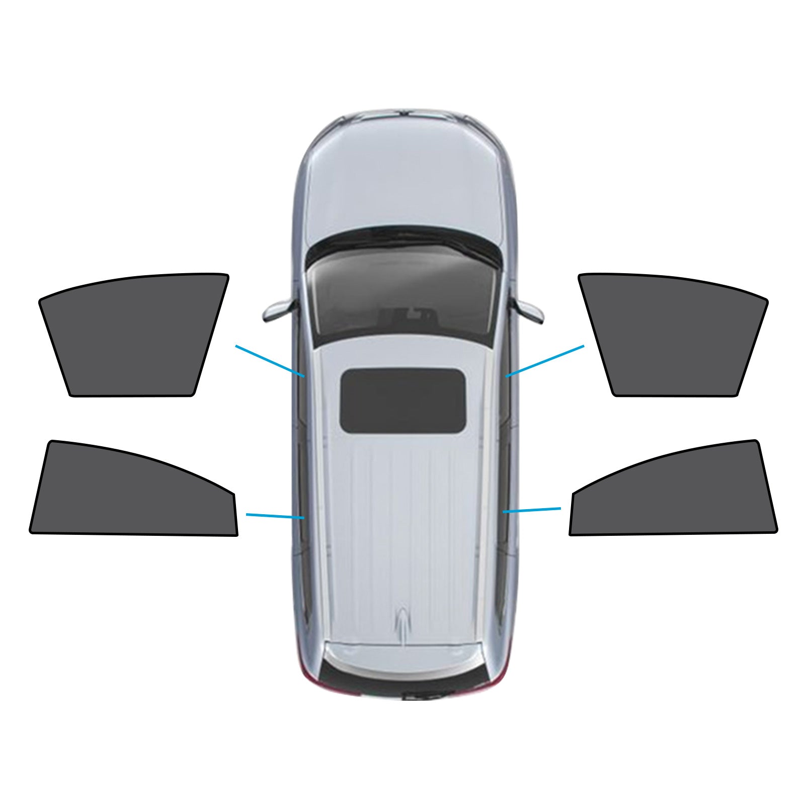 2x Car WindowShades Suitable for Mazda 6 Liftback 2nd Gen GH 07-12 UV Protection-2