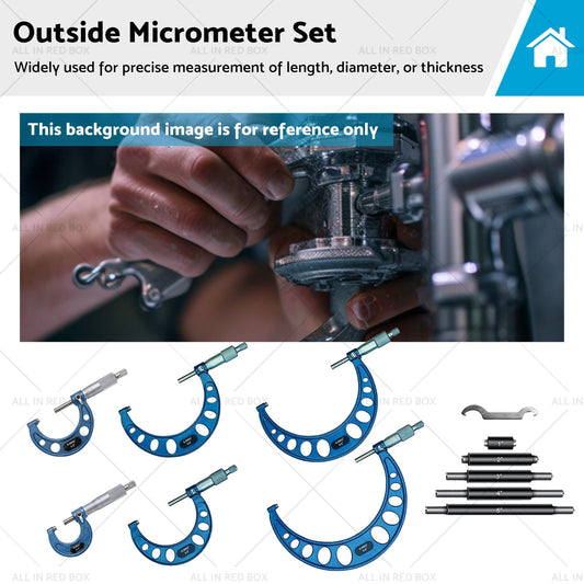 6pcs or set 0-6 inch  Outside Micrometer set Machinist Tool Carbide 0. 0001 inch-0