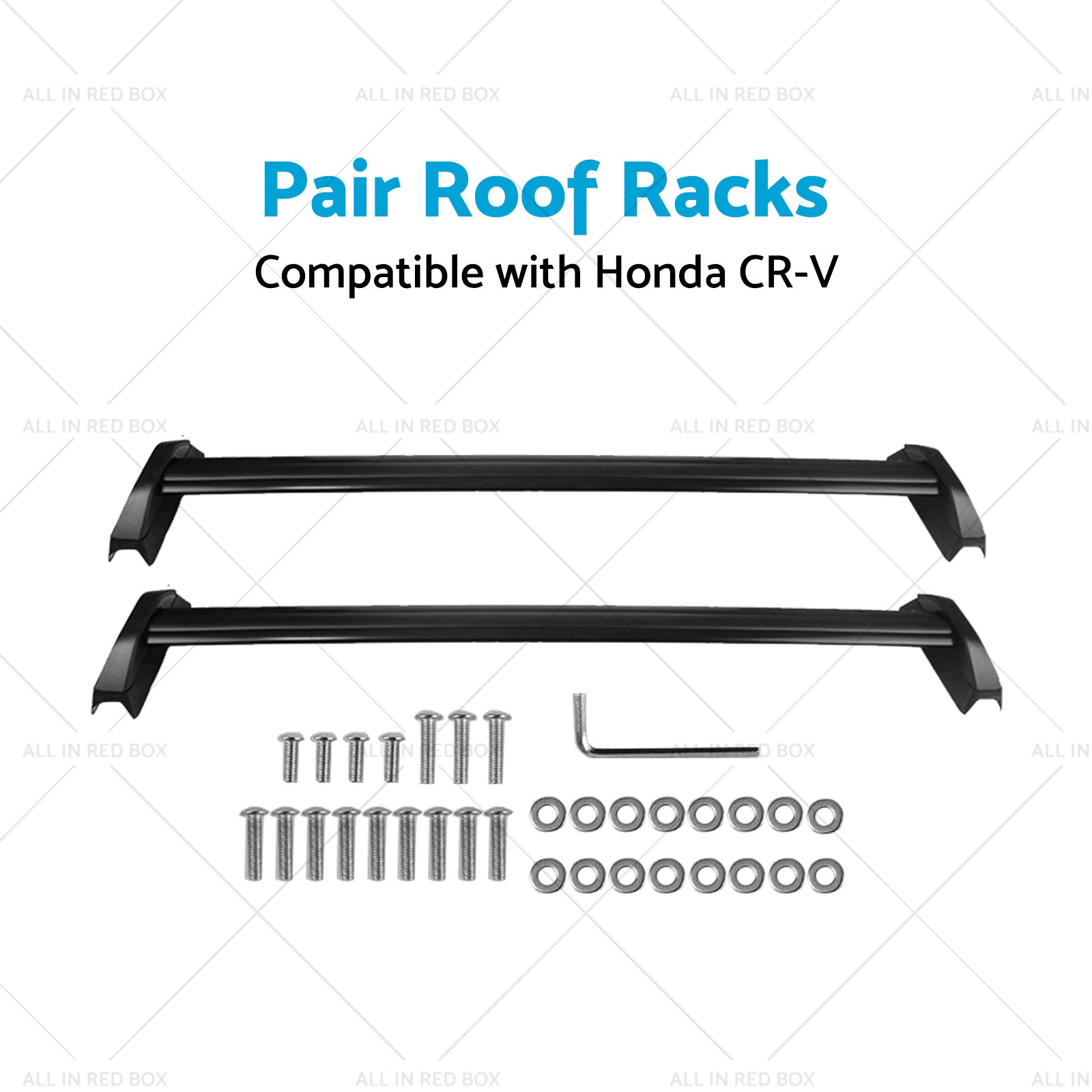 Pair Suitable For Honda CRV 2002-2006 Cross Bar Roof Rack Black-3