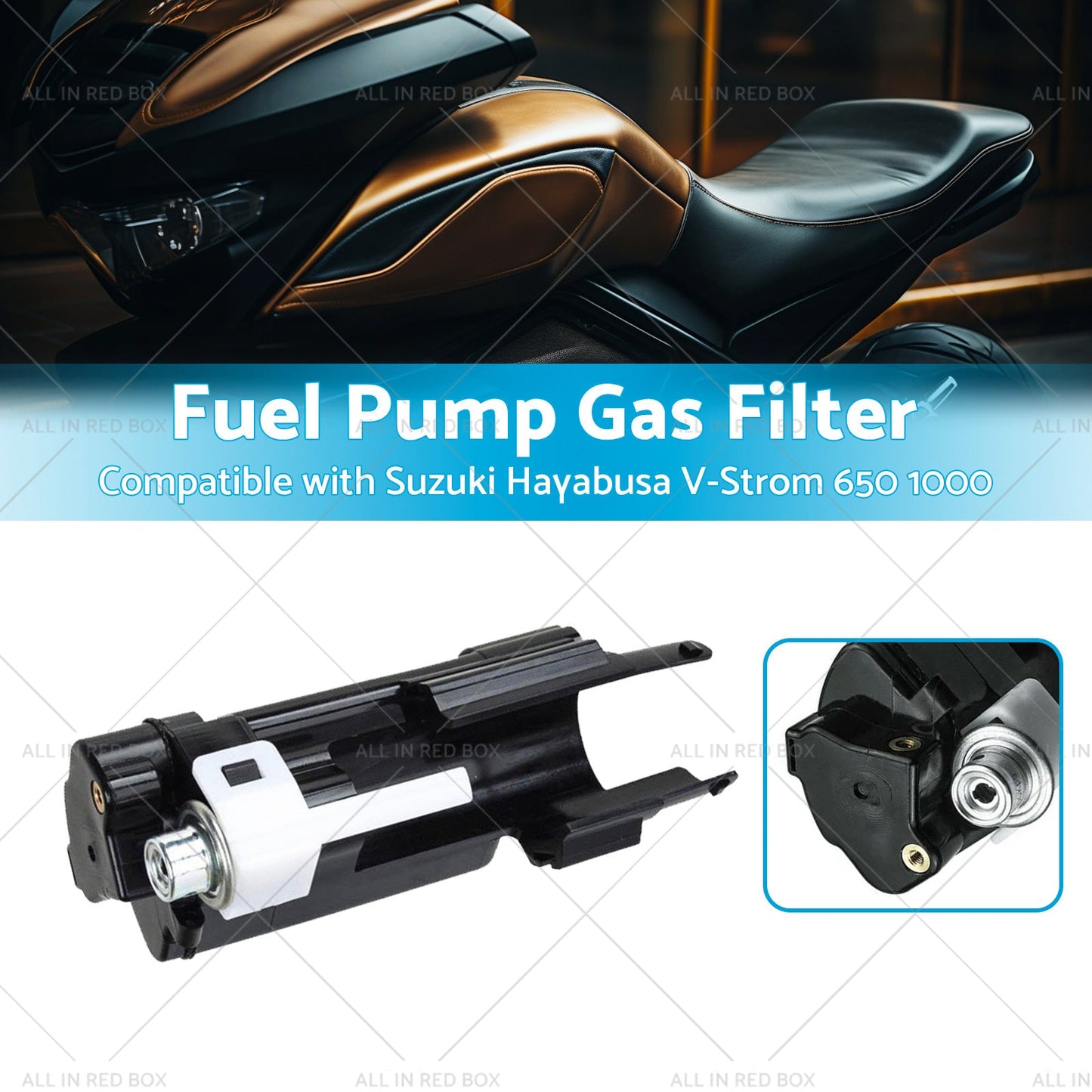 1x Fuel Pump Gas Filter Suitable for Suzuki Hayabusa V-Strom 650 1000 2002-2012-2