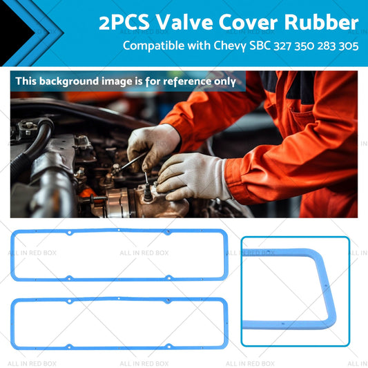 2PCS Valve Cover Rubber Steel Core Gasket Suitable For Chevy SBC 283 305 327 350-0
