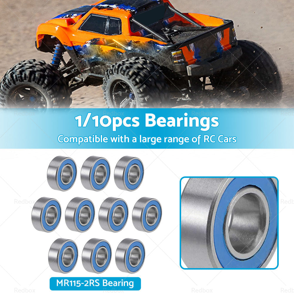 5x11x4mm Bearings Suitable for RC Tamiya 1150 HPI Savage Traxxas Axial Losi MR115-2RS-1