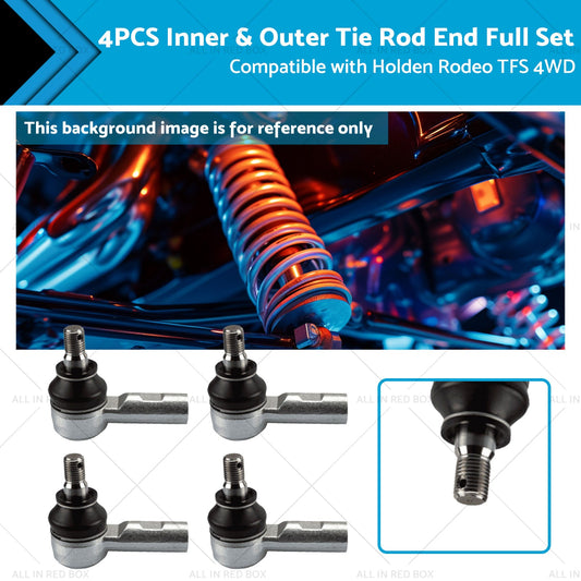 4PCS Inner  and  Outer Tie Rod End Full Set Suitable for Holden Rodeo TFS 4WD 89-03-0