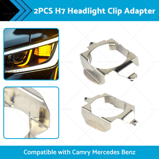 1 Pair LED Headlight H7 Clip Adapter Holder Suitable for Camry Mercedes Benz-1