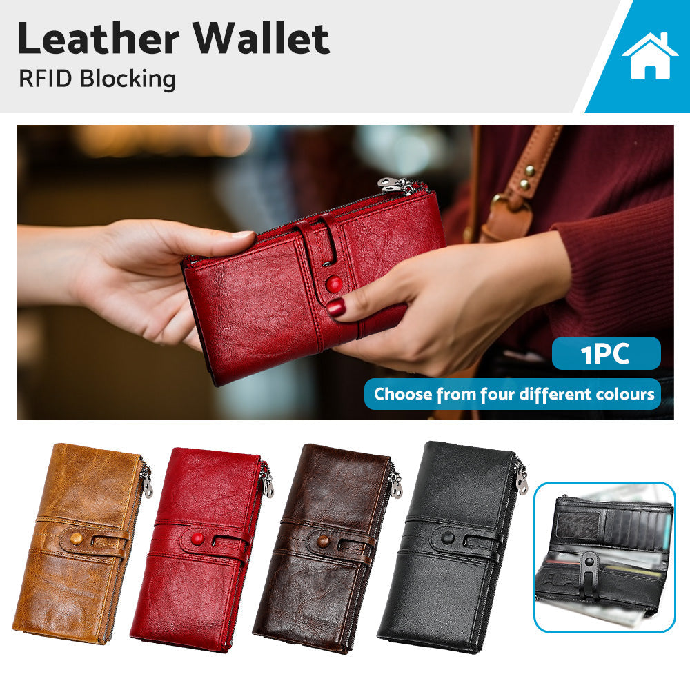 Women Ladies Leather Phone Wallet Clutch Purse Card Cash Coin Holder-0