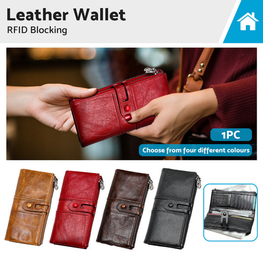 Women Ladies Leather Phone Wallet Clutch Purse Card Cash Coin Holder-0