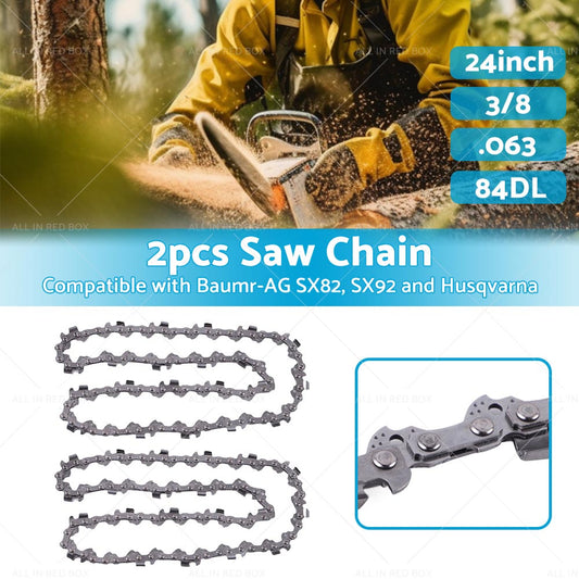 2PCS 24inch 3 8 063 84DL Chainsaw Chain Suitable for BAUMR-AG SX82 SX92 Husqvarna-1