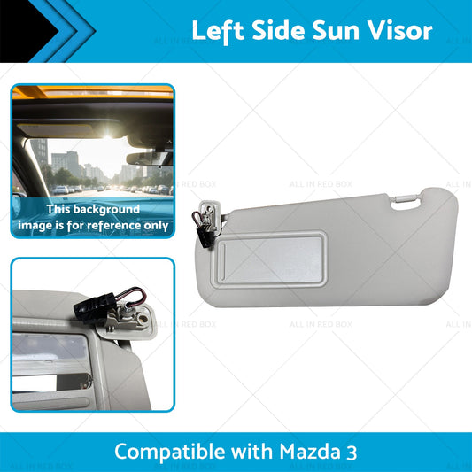 BBM2-69-320C-75 Left Side Sun Visor Suitable for 10-13 Mazda 3 Hatchback-1