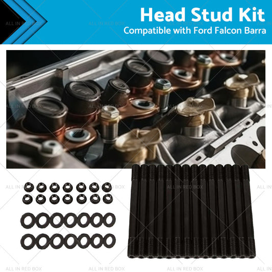 Suitable for Ford Falcon Barra XR6 BA BF FG FGX 4. 0 6 Cyl 12 Point Head Stud Kit-0
