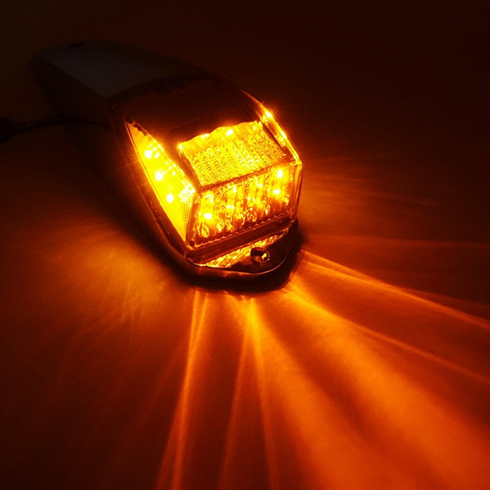 5x Roof Marker Lights 17 LED Clear Amber 12V Suitable For Truck Cab Top Running Light-4