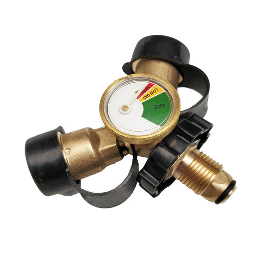 LPG Bottle POL Dual Outlet Adapter  inch Y inch  Configuration with Gas Level Gauge-0