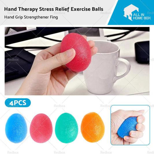 4PCS Hand Therapy Stress Relief Exercise Balls Hand Grip Strengthener Fing-0