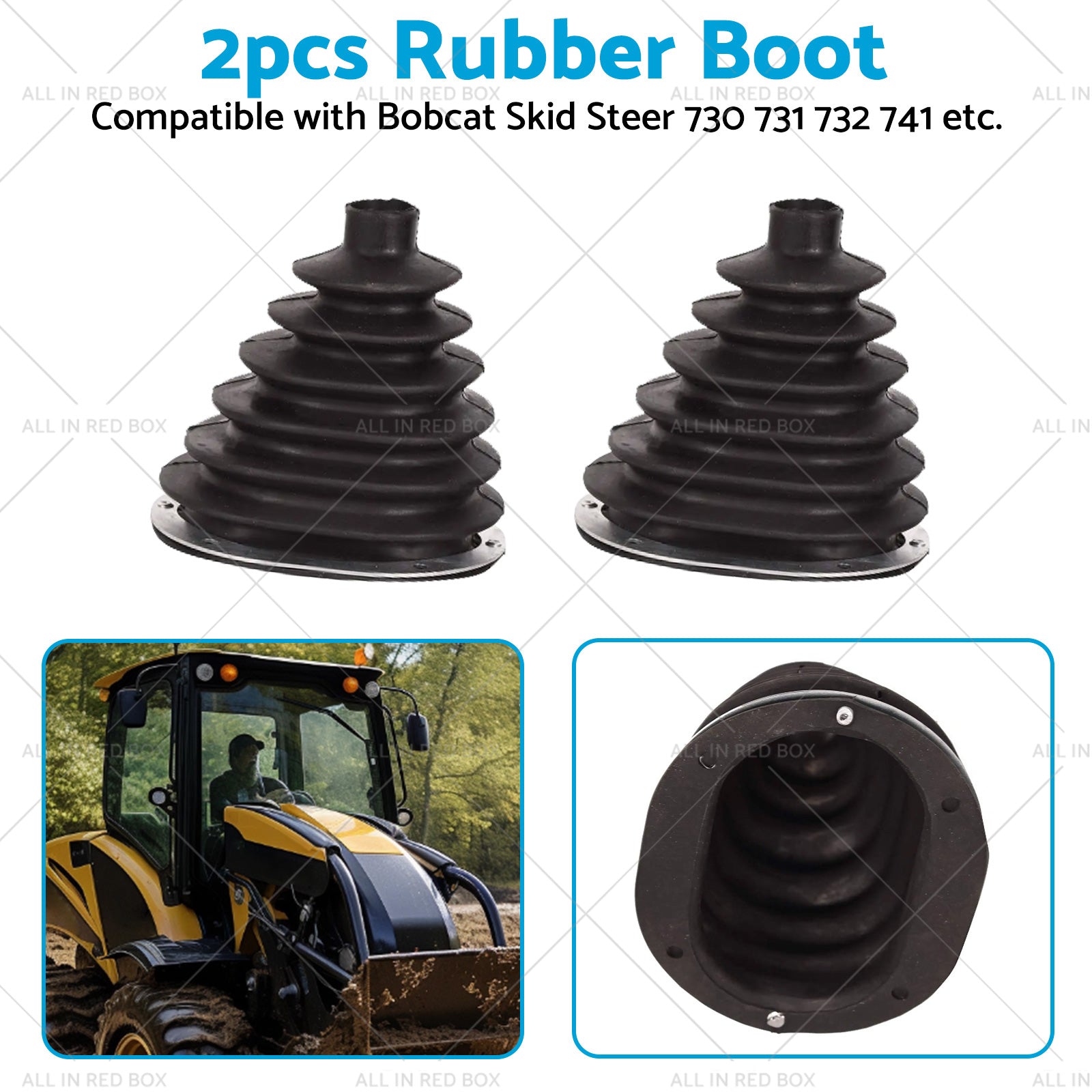 2x Rubber Steering Arm Boots for Bobcat 553 630 631 632 641 642 643 645 653 730-4